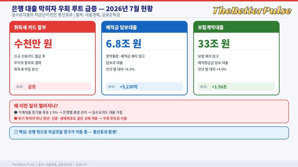 은행대출막히자 우회루트급증