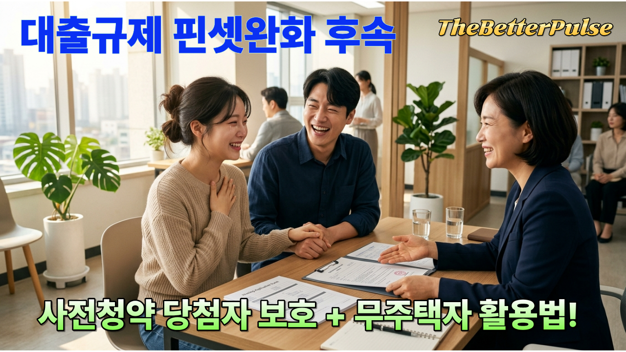 대출 규제 완화 확대, 사전청약·40·50대 무주택자가 주목해야 할 변화