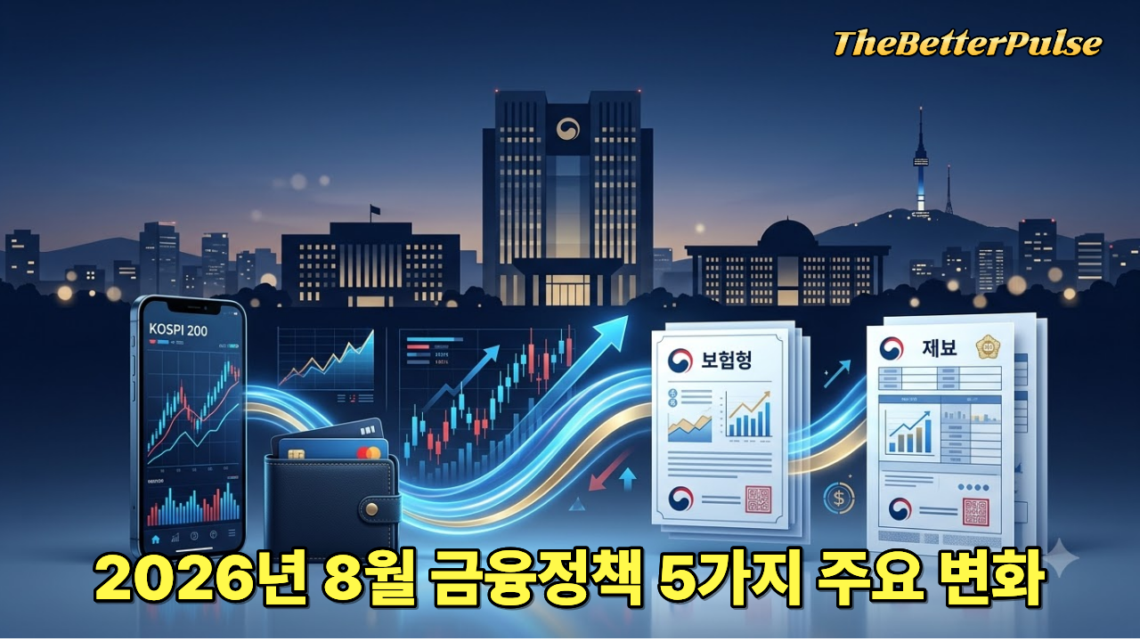 금융정책 5가지 2026년 8월-누가 영향을 받고 무엇을 확인해야 할까?