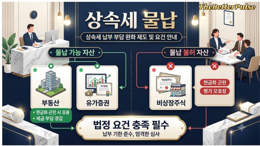 상속세 납부 물납의 법정요건 충족 필