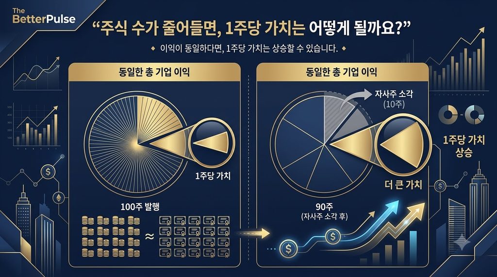 자사주 소각이 주당가치에 미치는 구조