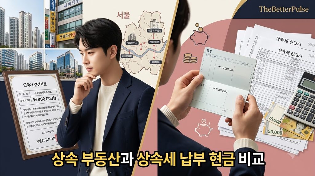상속 부동산과 상속세 납부 현금 비교