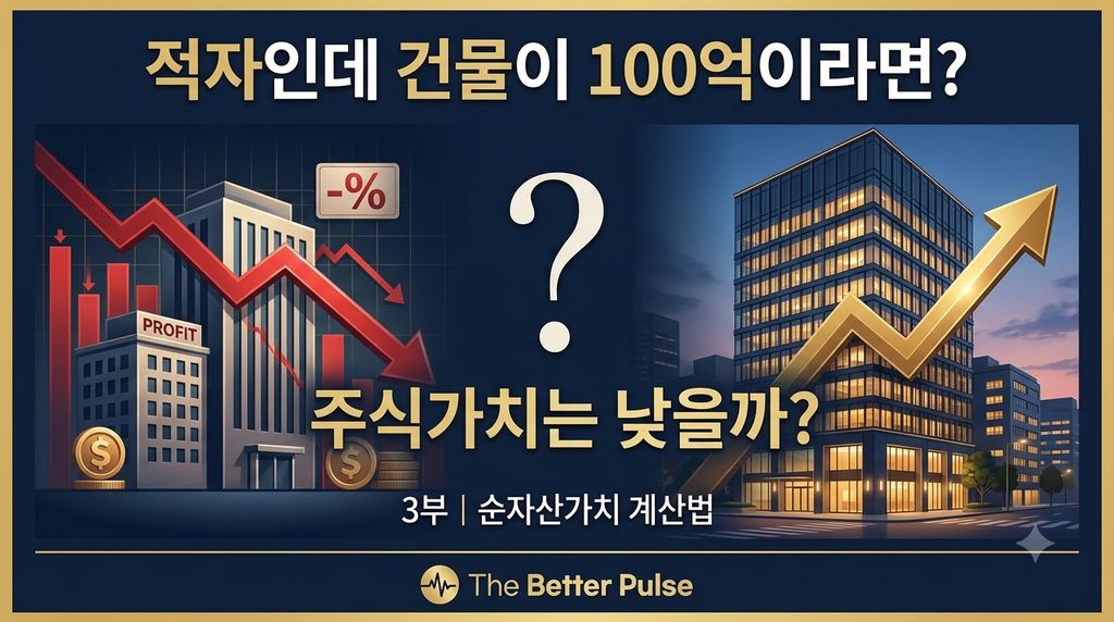 비상장주식 가치평가시 적자인데 건물이 100억이라면?