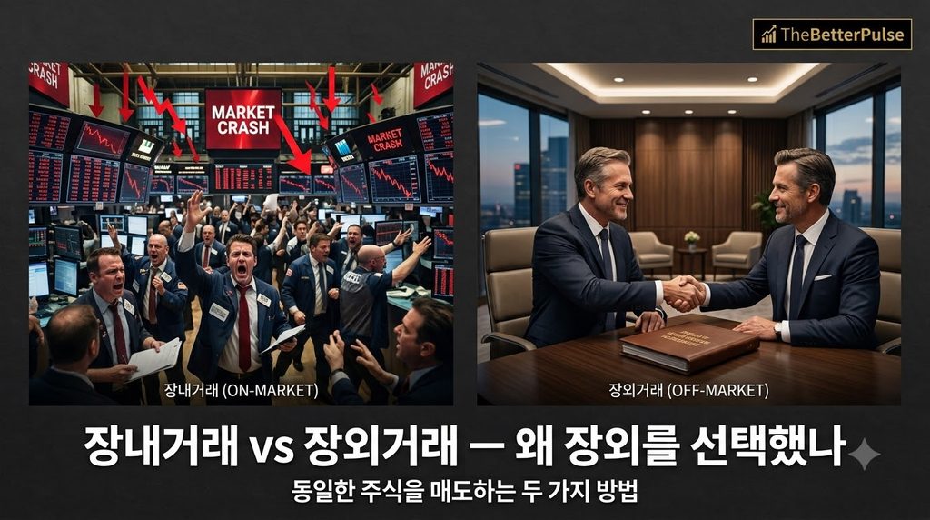 삼성전자 장외거래관련 장내거래 vs 장외거래 비교