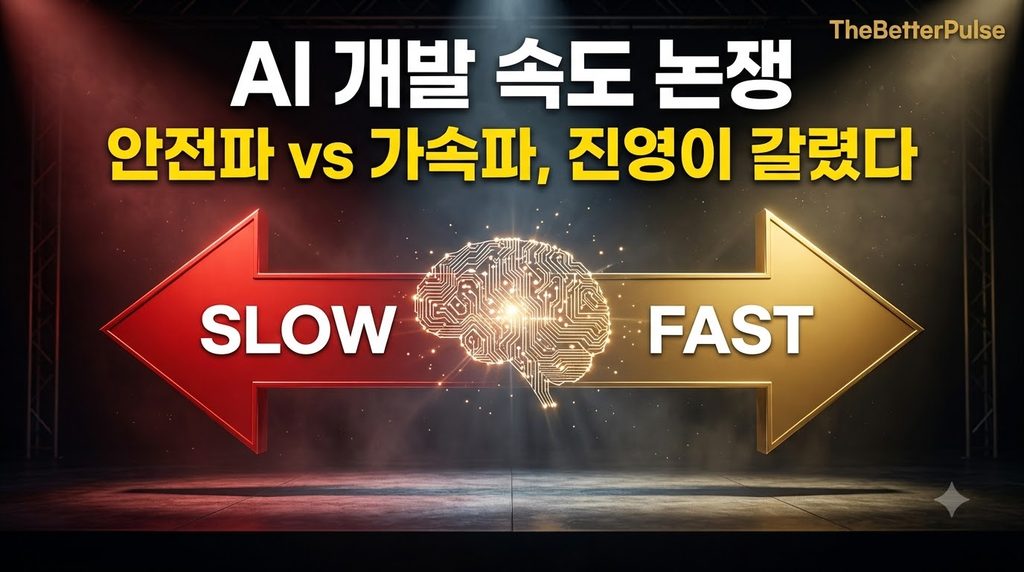 AI 개발 속도 논쟁 구도 도식
(아모데이·올트먼·머스크 vs 젠슨황·트럼프 진영 대립 구조)