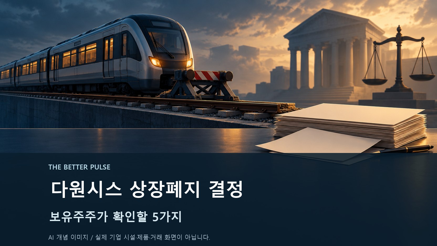 다원시스 상장폐지 결정｜보유주주가 확인할 5가지